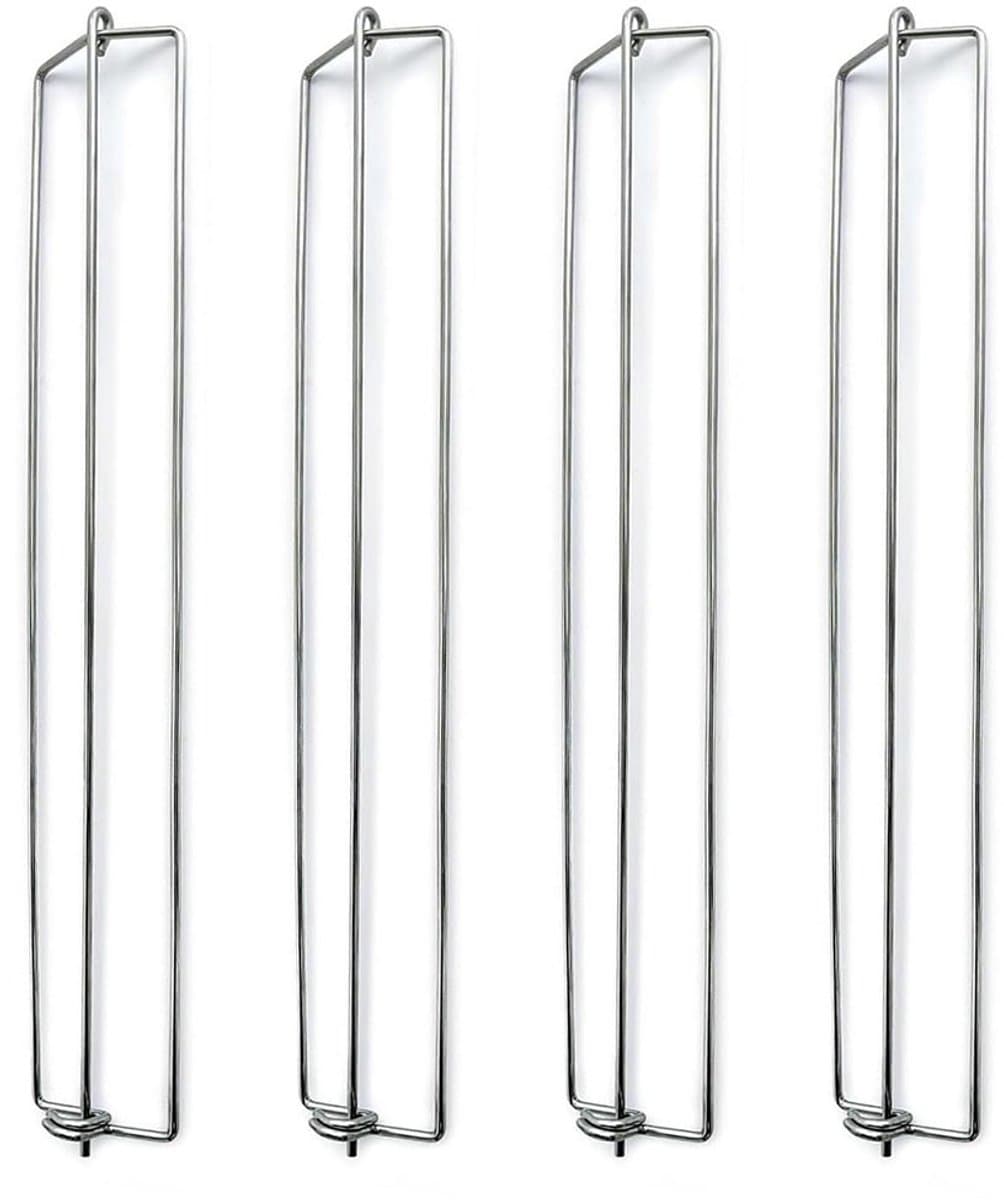 4 stuks kippenvleugel-BBQ-vorken, vleugelrails voor het grillen van kippenvleugels, kippenvleugel-BBQ-vorken, kippenvleugelrails voor grillen, herbruikbare roestvrijstalen BBQ-grillvork voor picknicks en kamperen in de buitenlucht. — afbeelding 1