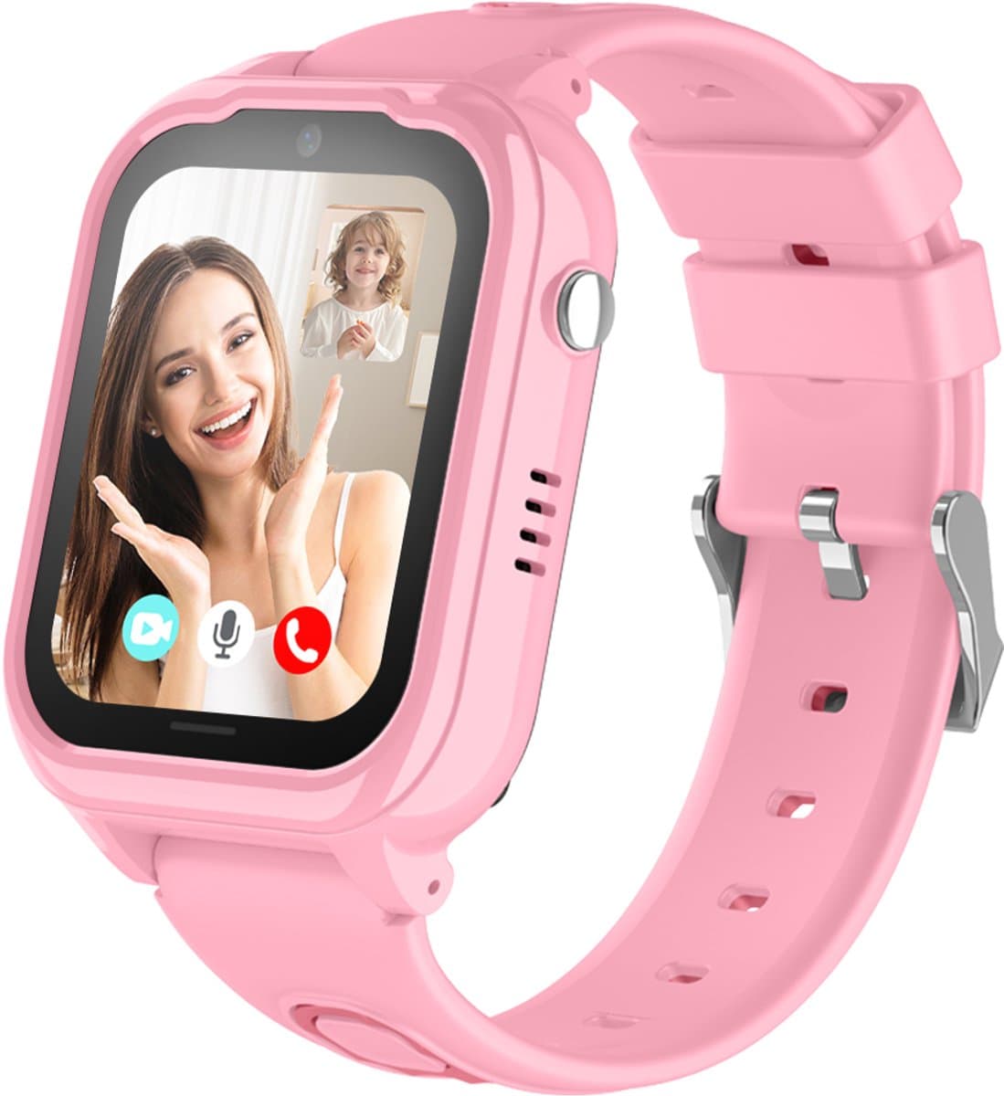 Protectly® GPS Horloge Kind Met Simkaart - SOS-Knop - Smartwatch Kinderen - Smartwatch Kind - GPS Tracker Kind - 4G - Videobellen - HD Camera - Whatsapp en SMS - Elke polsmaat - Incl. Simkaart — afbeelding 1