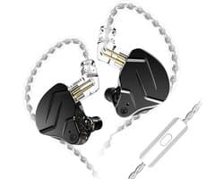KZ ZSN PRO X - In-Ear Monitors - IEM - Met Microfoon - Muziek & Gaming Oortjes - Oordoppen - Verwisselbare Kabel - Hybride Drivers - Ergonomisch Design - Zwart