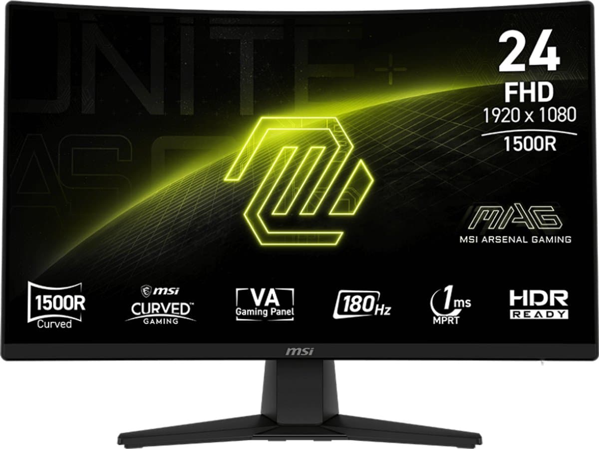 MSI MAG 242C computermonitor 59,9 cm 1920 x 1080 pixels full HD LCD zwart — afbeelding 1