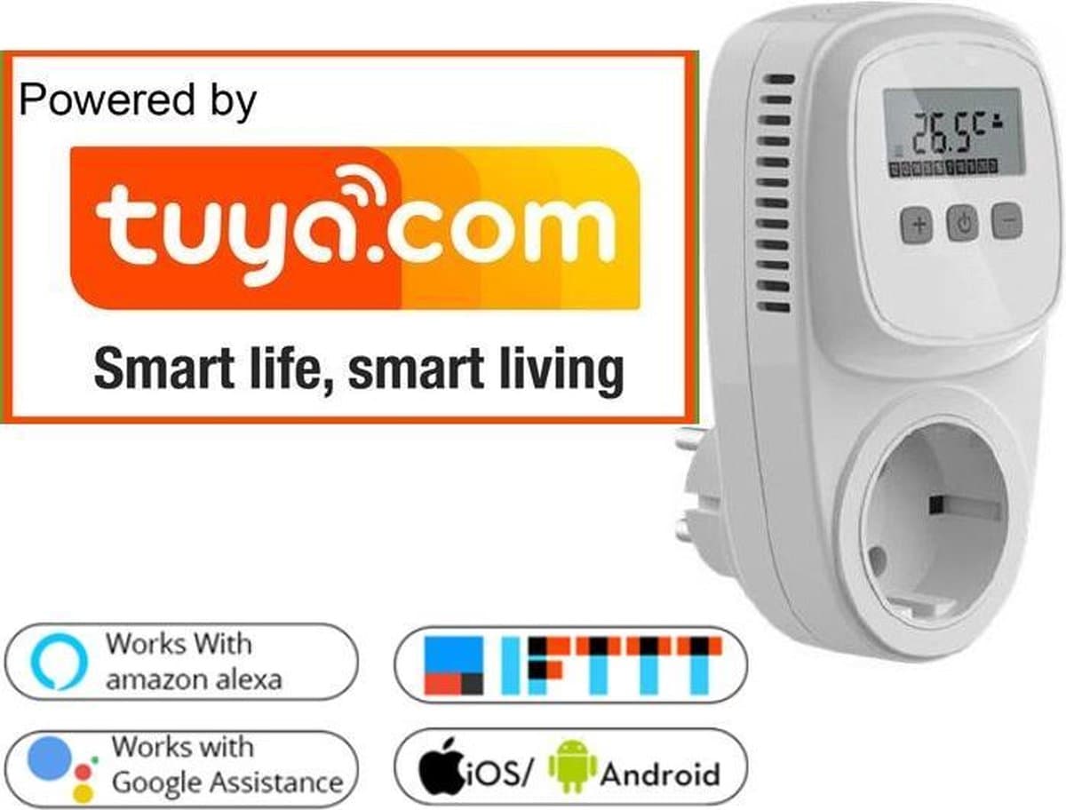 TC500 WIFI GS plugin thermostaat / pompschakelaar, TUYA compatible — afbeelding 1