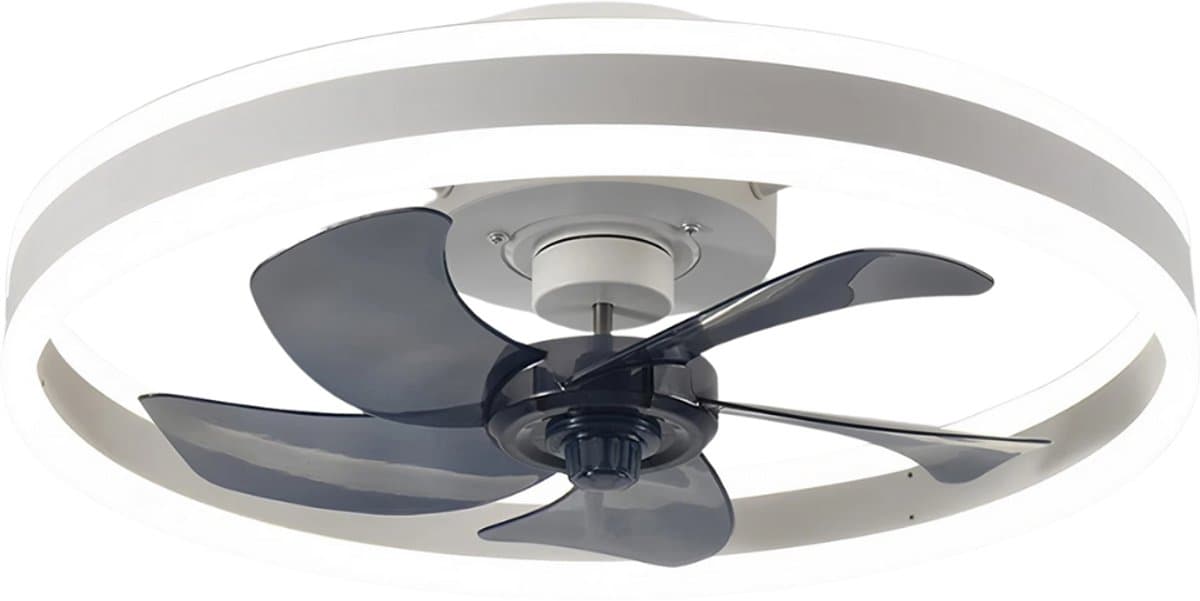 Nivard Plafondventilator - Met Verlichting - Plafond Ventilator - Met Lamp - Plafonniere Met Ventilator - Met Licht - Wit — afbeelding 1
