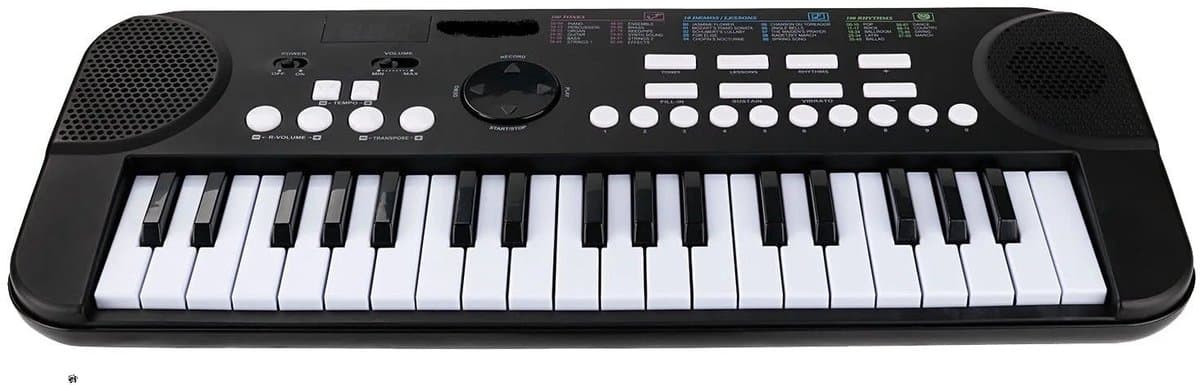 Draadloos Muziekkeyboard – 61 Toetsen – Zwart – Met Speaker & Metronoom — afbeelding 1