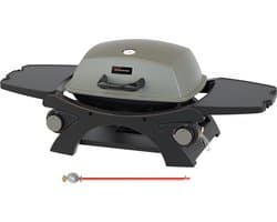 KitchenBrothers Gas BBQ - Tafelmodel Barbecue - Tafelbarbecue - PFAS Vrij - Anti-aanbaklaag - 37x48 cm Grilloppervlak - Zwart