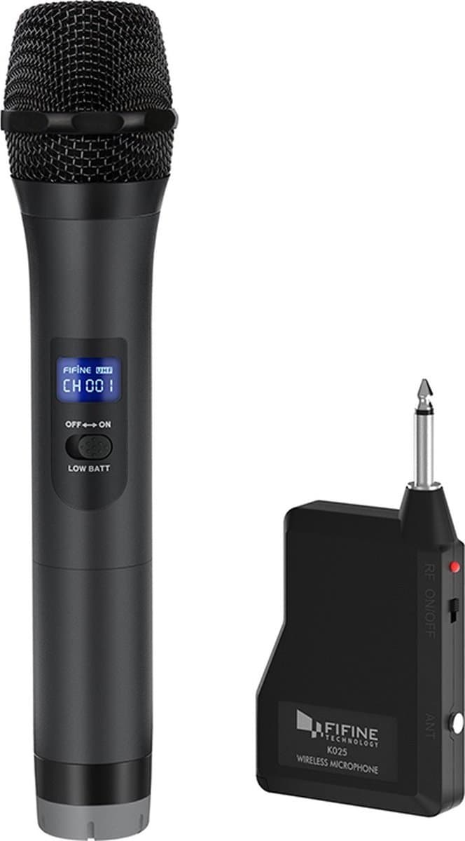 FIFINE - K025 - Profesionele Draadloze Karaoke Microfoon - Geschikt voor JBL - Sony - Marshall Speakers - Universeel voor - 6.3MM - Met Dongel / Ontvanger — afbeelding 1