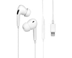 Nuvance Oortjes met Draad - Geschikt voor Lightning - Oordopjes met Draad - In-Ear Oortjes met Draad en Microfoon - Wit
