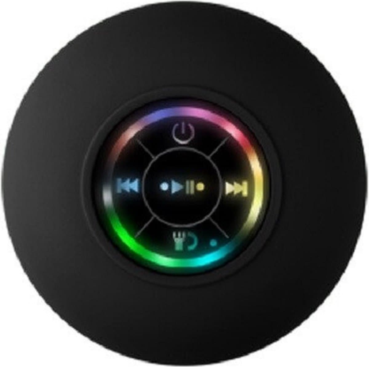 WiseGoods Premium Bluetooth Speaker Waterproof - RGB LED USB - Soundbar Badkamer - Douche Speakers - Muziek - Cadeau - Zwart — afbeelding 1