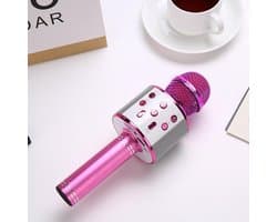 Karaoke microfoon/karaoke set - Joyful things draadloze karaokemicrofoon met ingebouwde speaker, Bluetooth, mp3 functie, stemhervormer en echo effect- Roze