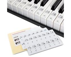 Áengus Piano/Keyboard Stickers – Transparante Verwijderbare Pianostickers voor 54, 61 en 88 toetsen