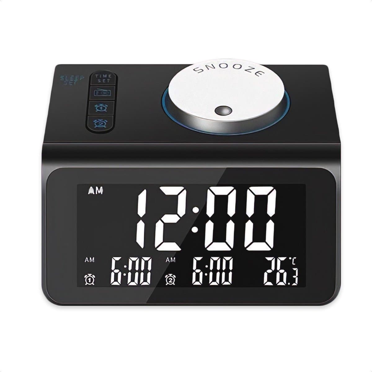 Eagle Wekkerradio - Digitale Wekker - met Dimbaar Display, Temperatuur en Dual USB — afbeelding 1