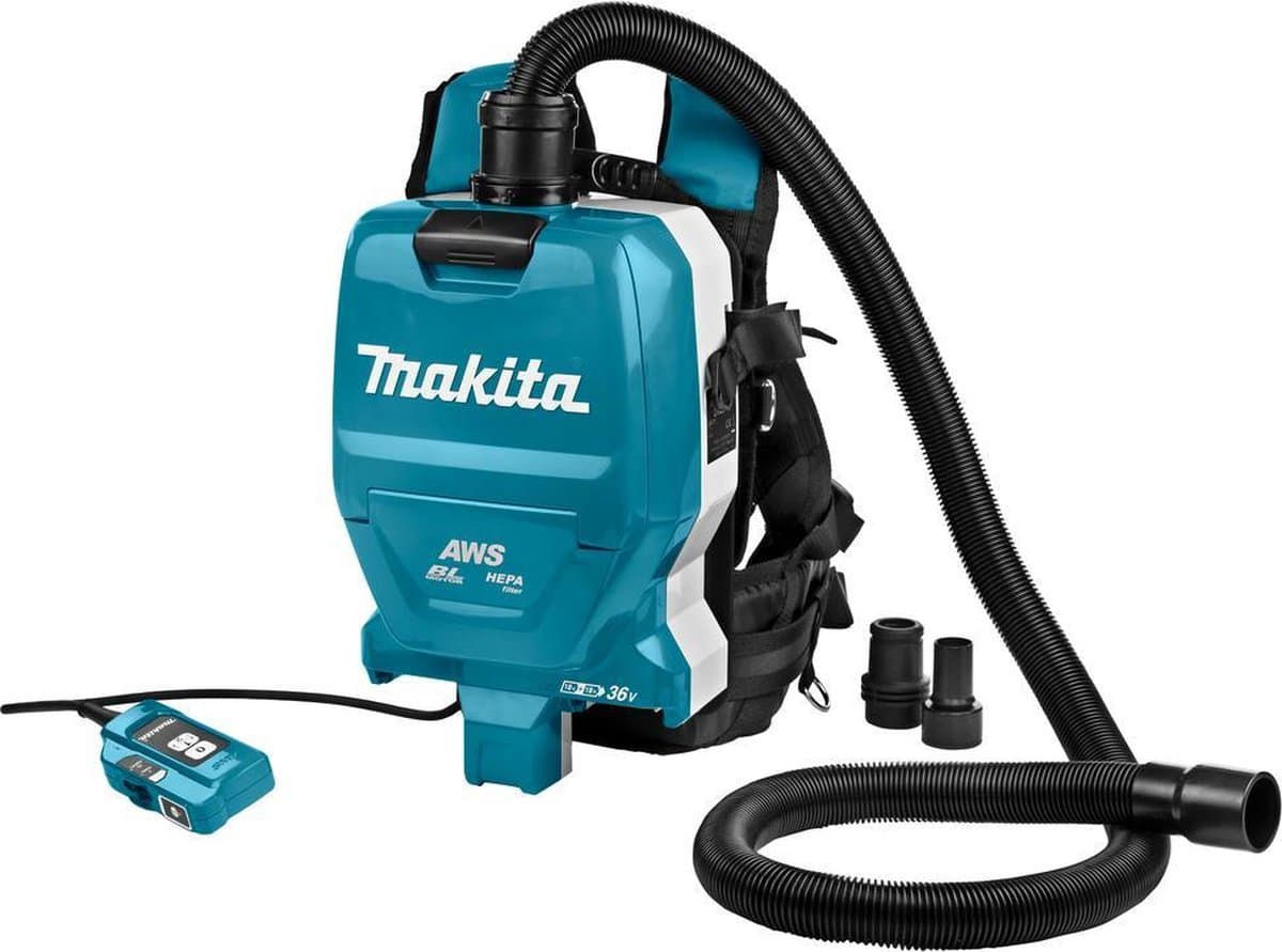 Makita DVC265ZXU Accu Rugstofzuiger AWS 2x18V Basic Body — afbeelding 1