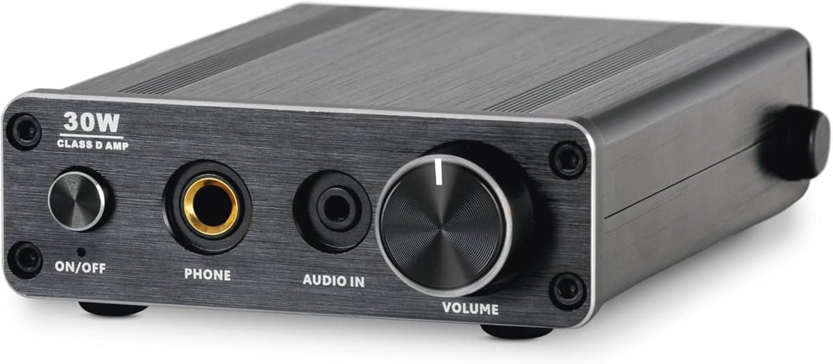 Mini Hifi Versterker 2x15 Watt - Ultracompacte Stereo Versterker met Jack en Cinch-ingang — afbeelding 1