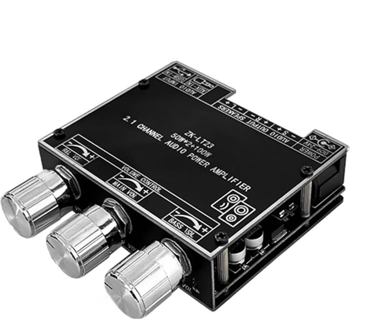 2.1 Kanaals Bluetooth Audio Versterker Module 50W + 50W + 100W Subwoofer Digitale Eindversterker — afbeelding 1