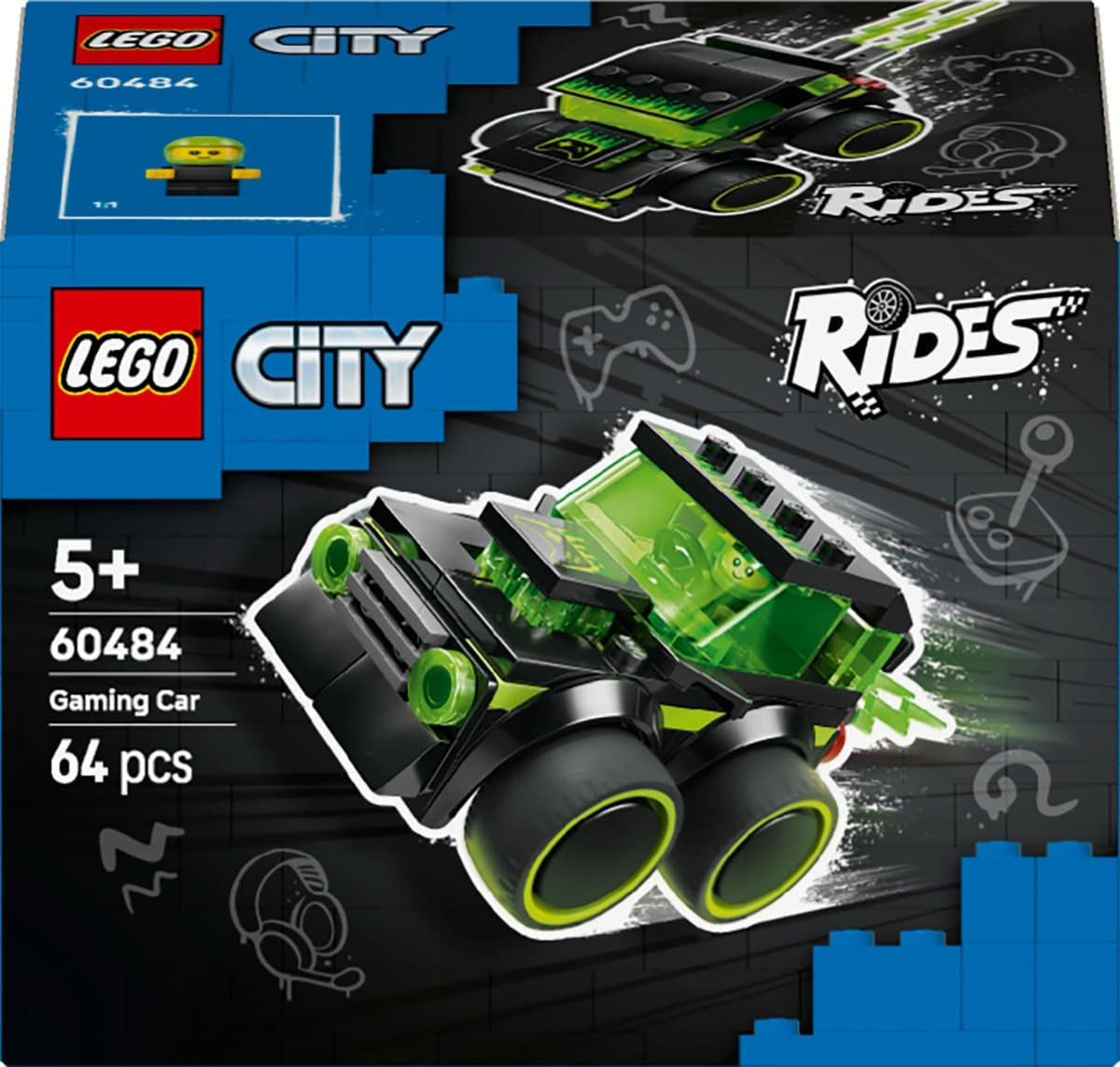 Lego City 60484 Voertuigen – Gaming Raceauto Bouwstenen — afbeelding 1
