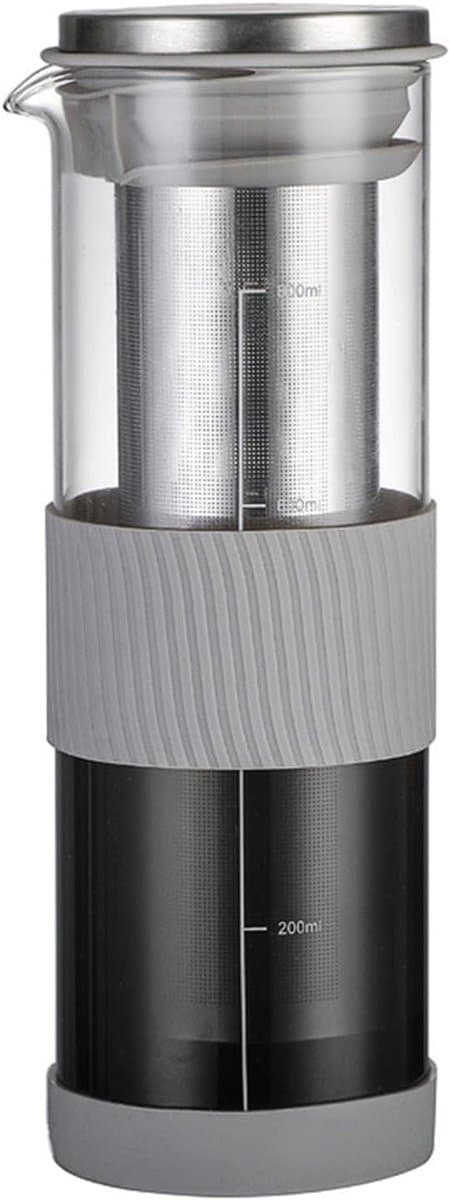 Draagbare koudeinfusiekoffiemachine, 800 ml capaciteit, thermische isolatieglazen koudekoffiemachines, karafs — afbeelding 1