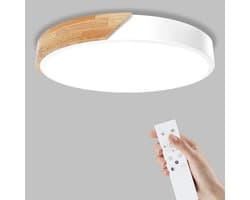 Moderne Ronde Zwarte Led Plafondlamp met Afstandsbediening en Dimfunctie