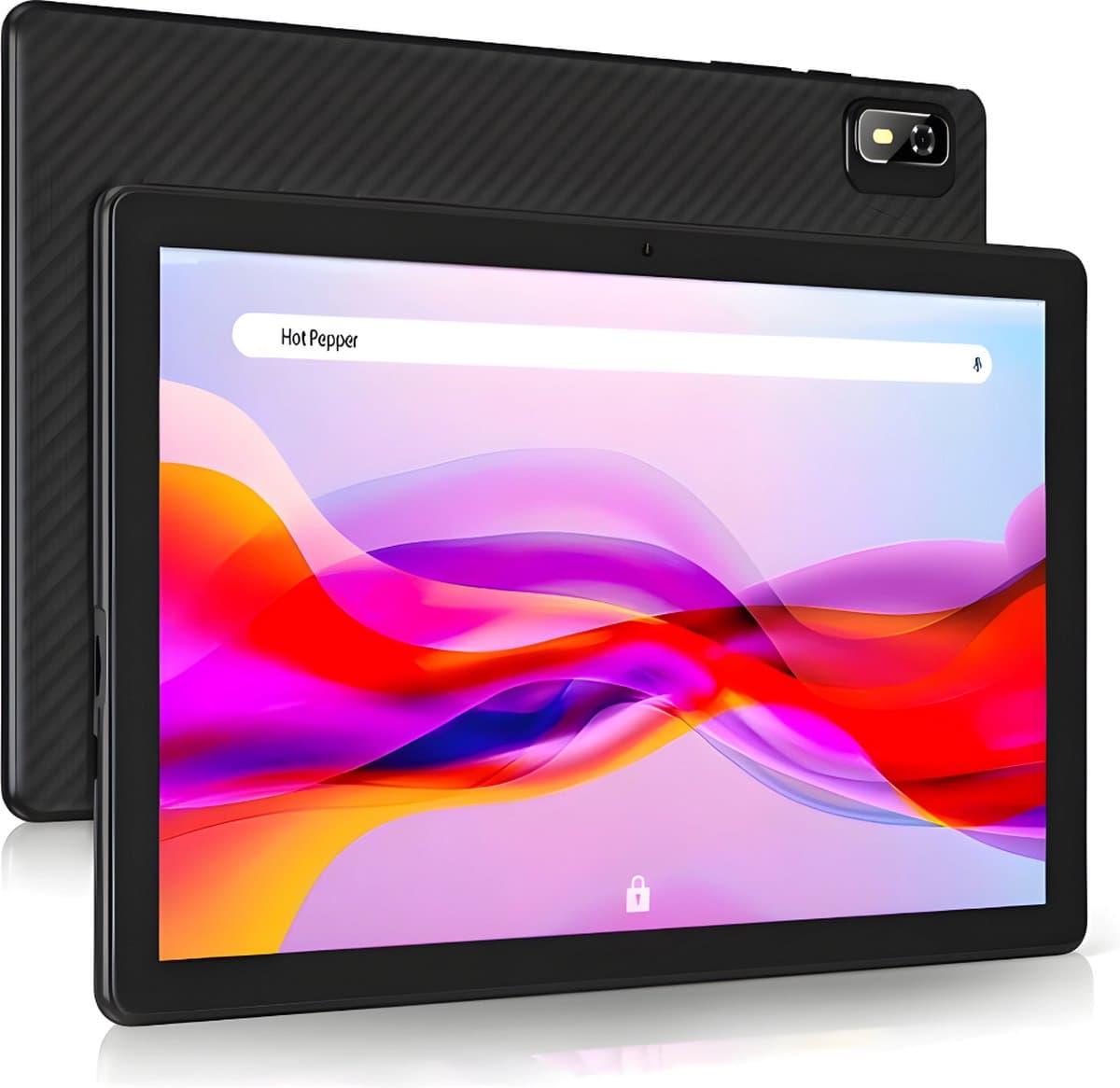 Hot Pepper DT10 Android 13 (2023) Tablet - WiFi - 4GB RAM - 128GB - 10.1 inch - 5000 mAh - Carbon Zwart — afbeelding 1