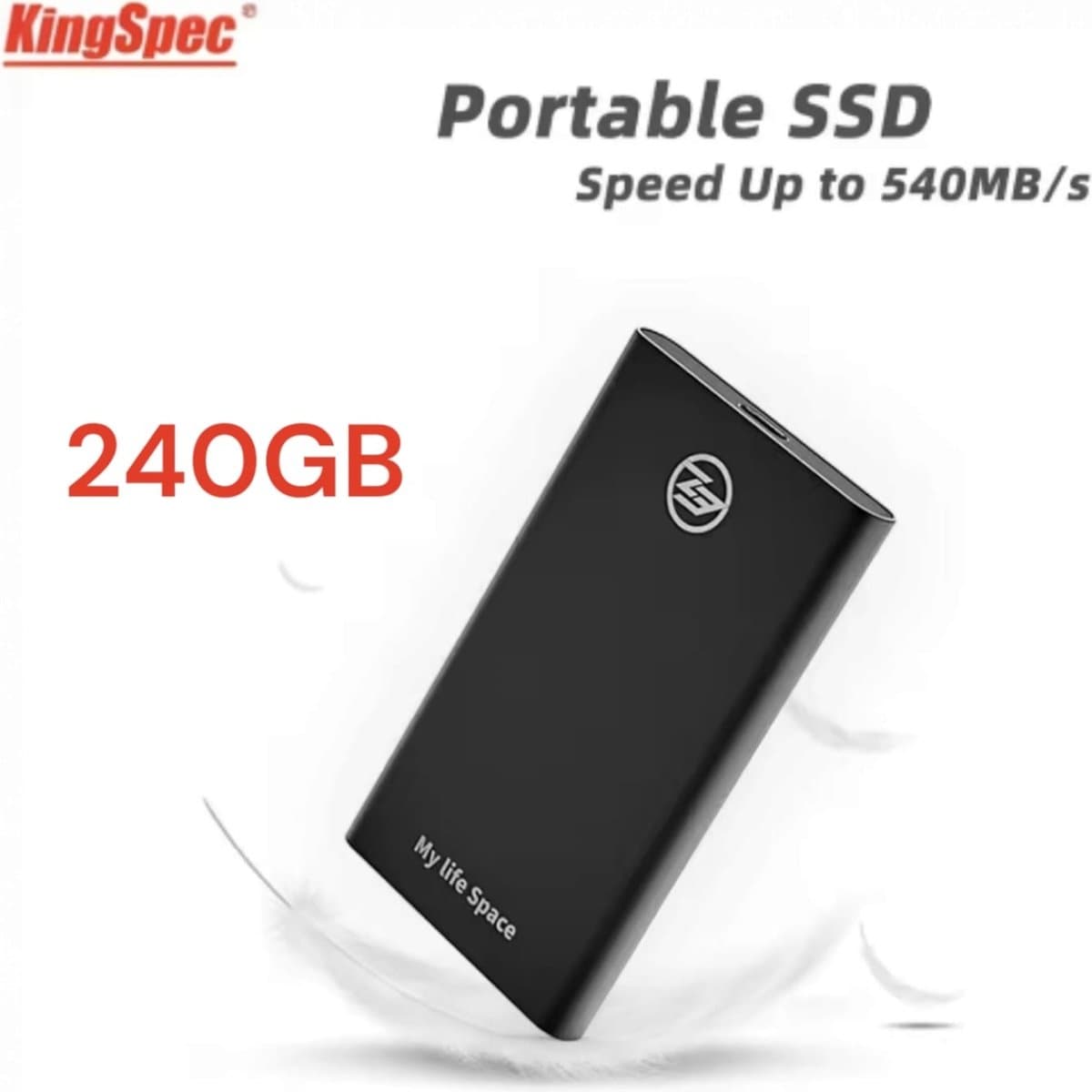 Draagbare SSD Externe Harde Schijf - Draagbare SSD - Snelle writing speed - 240GB aan Opslag - Storage - Opslag extern PC of laptop - USB 3.2 - type C - Portable SSD Mobile storage - Smart Portable High Speed - externe SSD - USB 3.2 GEN 2X2 type C — afbeelding 1