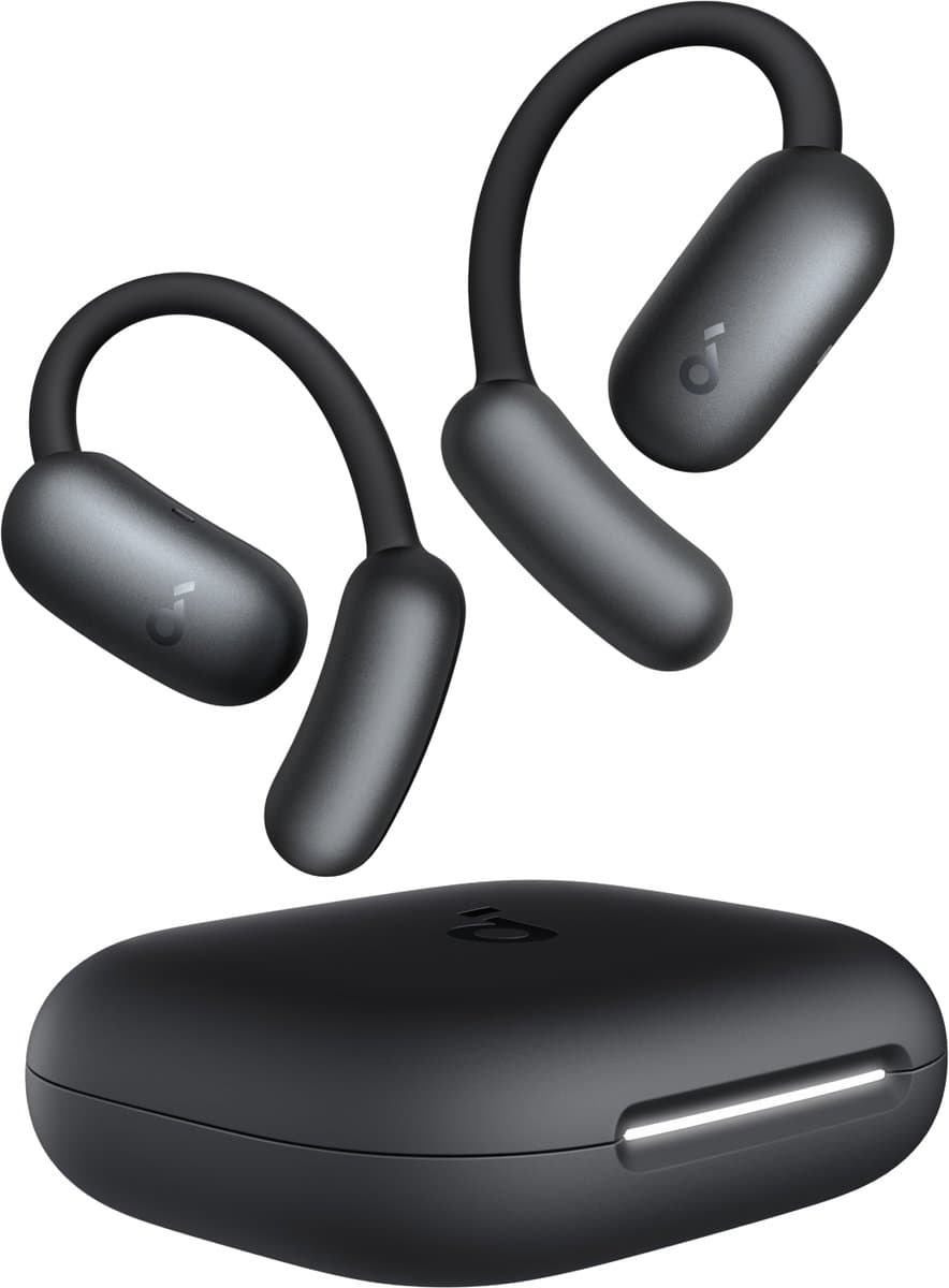 soundcore AeroFit 2 van Anker - Open-ear hoofdtelefoon - Aanpasbare oorhaak - Stevige grip - Diepe bas - Hi-Res draadloze audio - 42 uur speeltijd - Bluetooth 5.4 - Draadloos opladen - IP55 - Heldere oproepen — afbeelding 1