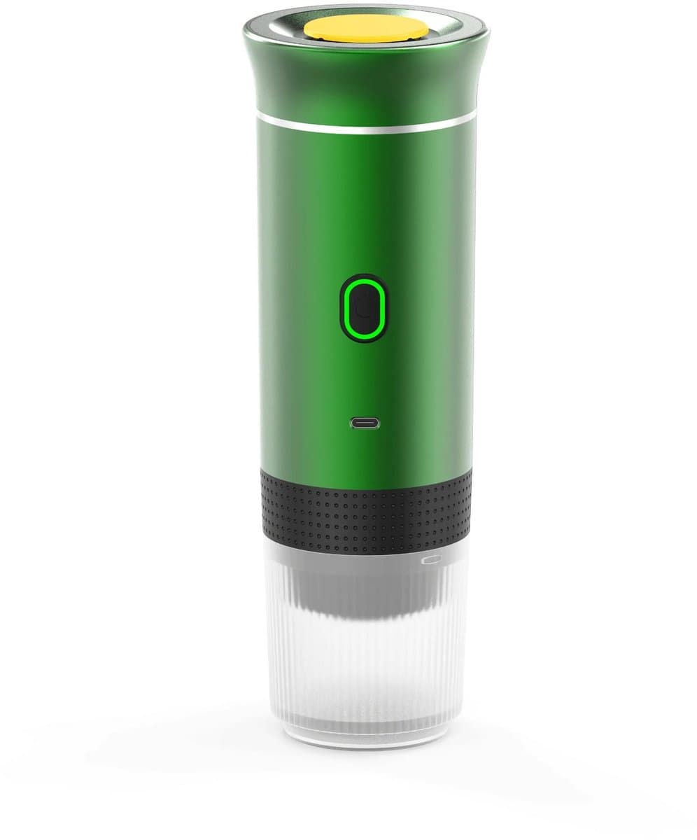 3-1 Draagbare reis espressomachine voor camping of onderweg - Espresso - Nespresso - Dolce Gusto - Gemalen koffie - Oplaadbaar - Groen — afbeelding 1