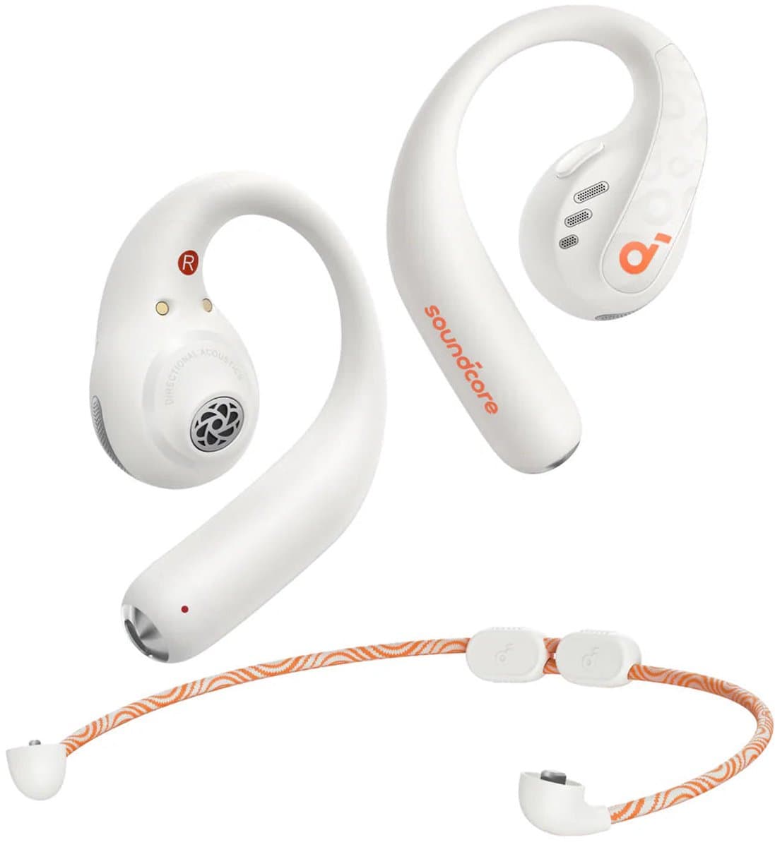 soundCore AeroFit Pro Open-Ear Oordopjes - Met Nekband - Wit — afbeelding 1
