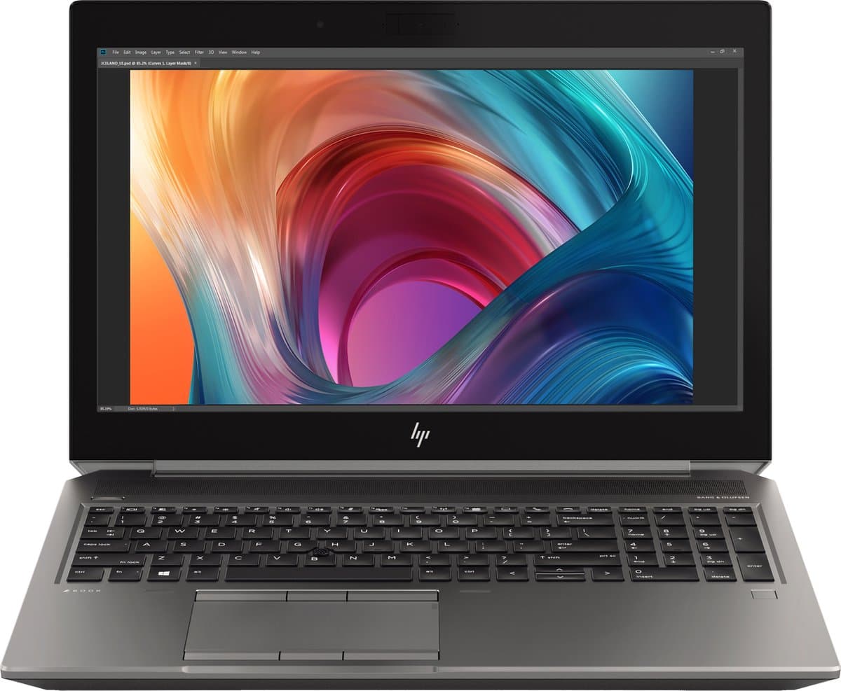 HP ZBook 15 G6 Intel® Core™ i7 i7-9850H Mobiel werkstation 39,6 cm (15.6") Full HD 32 GB DDR4-SDRAM 512 GB SSD NVIDIA Quadro T2000 Wi-Fi 6 (802.11ax) Windows 10 Pro Grijs — afbeelding 1