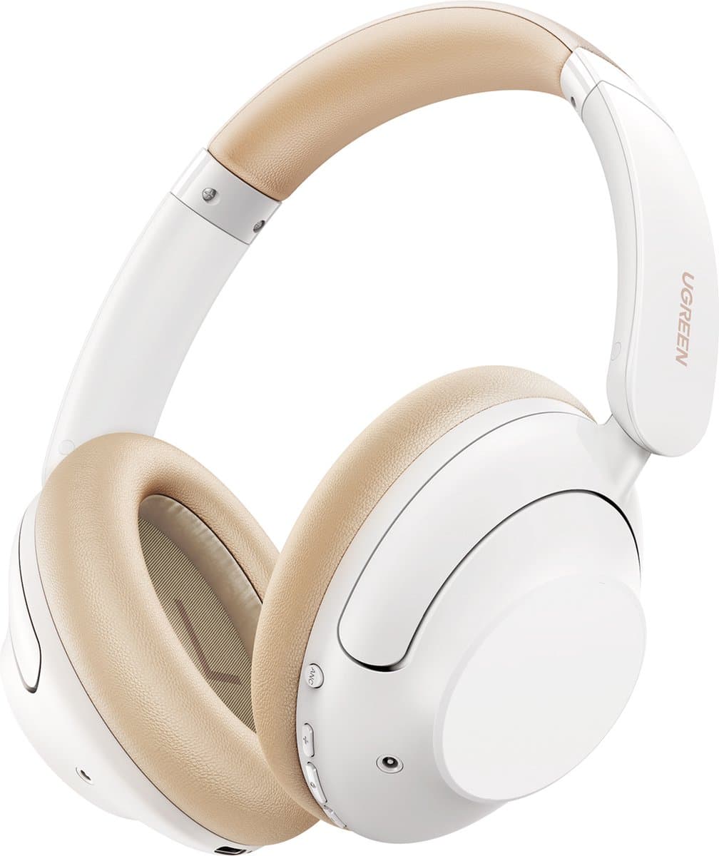 UGREEN HP202 HiTune Max5 Hybrid ANC Draadloze Koptelefoon Bluetooth 5.0 Wit — afbeelding 1