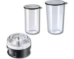 Bamix BBQ bundle: processormolen met poederschijf + bekerset 400 & 600ml + QR voor receptenboek