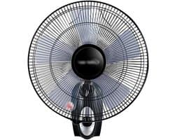 Wandventilator - Muurventilator - Ruimte Koelen - Stille Werking - 3 Snelheden - Zwart