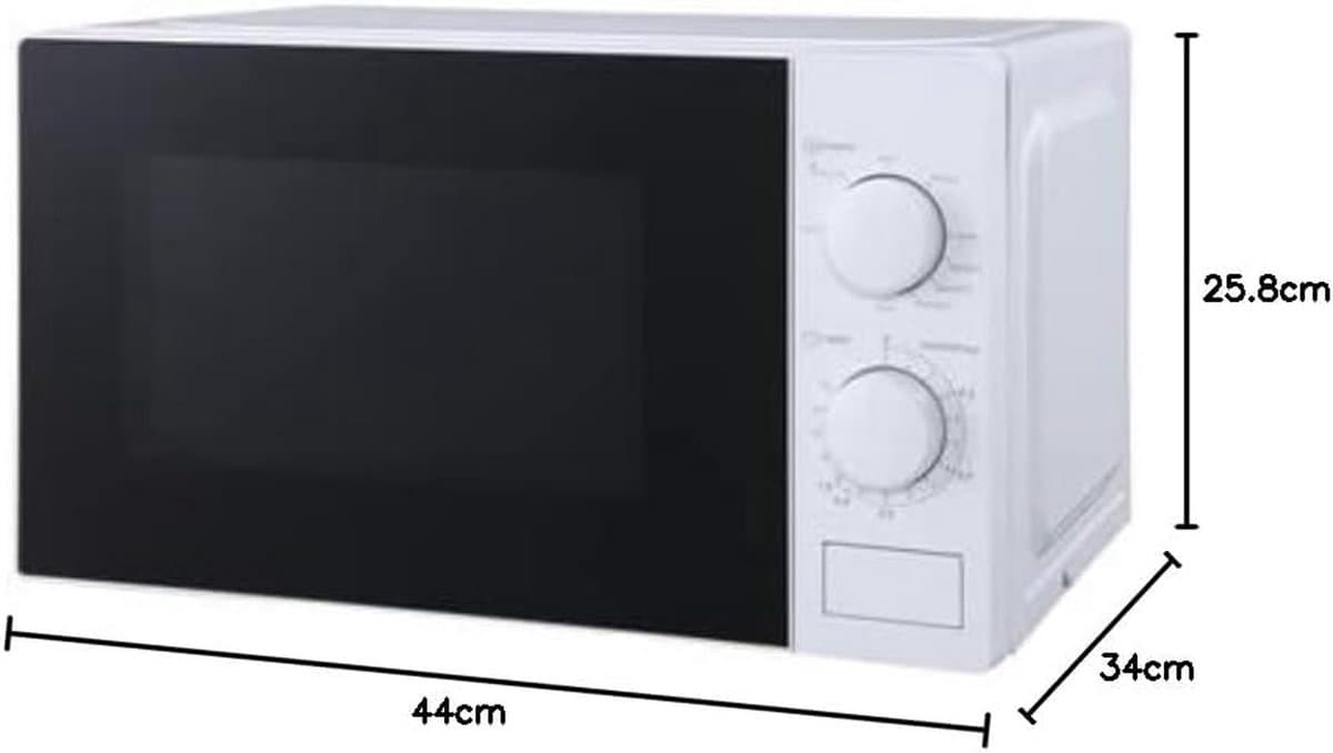 Magnetron Oven - Keukenapparaat - Snel Eten - Met Grill Functie - 20 Liter - Wit — afbeelding 1