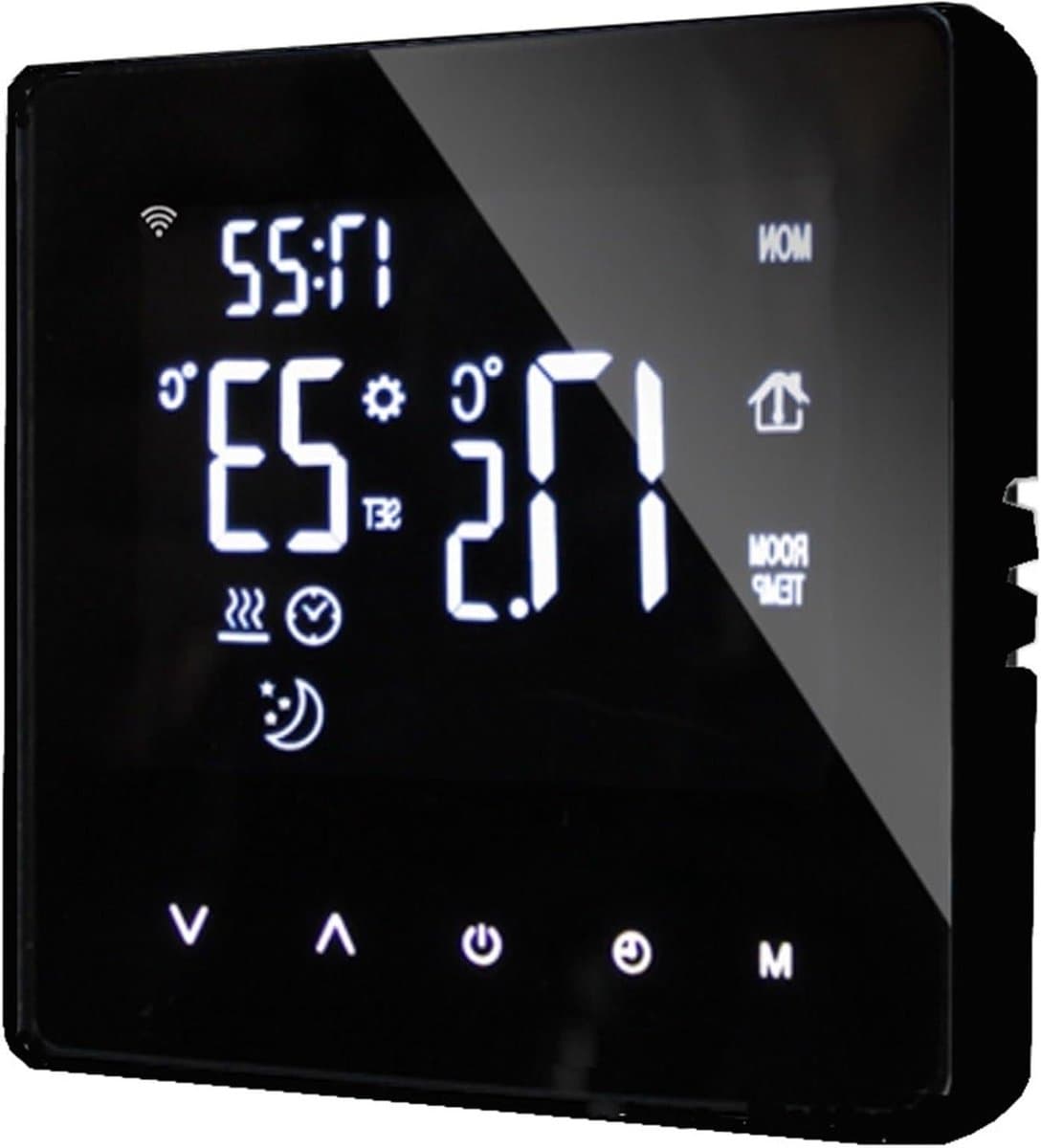 Digitale Thermostaat - Slimme Regelaar - Klimaat Beheersing - App Bediening - 10 x 9 x 5.5 cm - Zwart — afbeelding 1