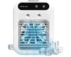 KZQ Mini-Koelventilator 4-in-1 – 500 ml, 3 snelheden, 2 nevelmodi, oplaadbaar, voor thuis, kantoor of camping — afbeelding 1