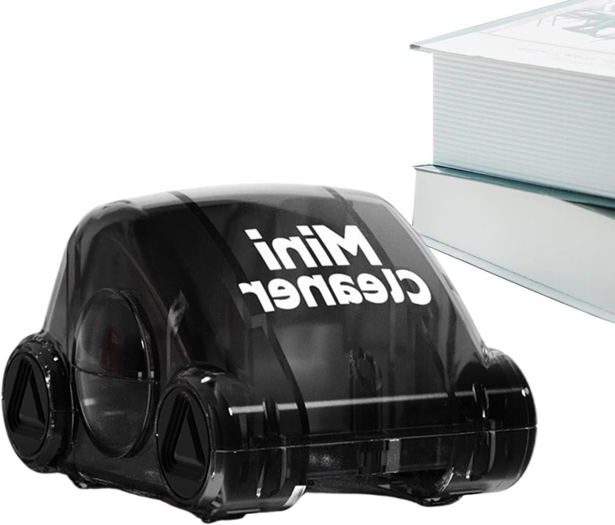 Mini Bureau Reiniger - Desktop Organizer - Werkplek Opruimen - Schattig Ontwerp - 8x8x6 cm - Zwart — afbeelding 1