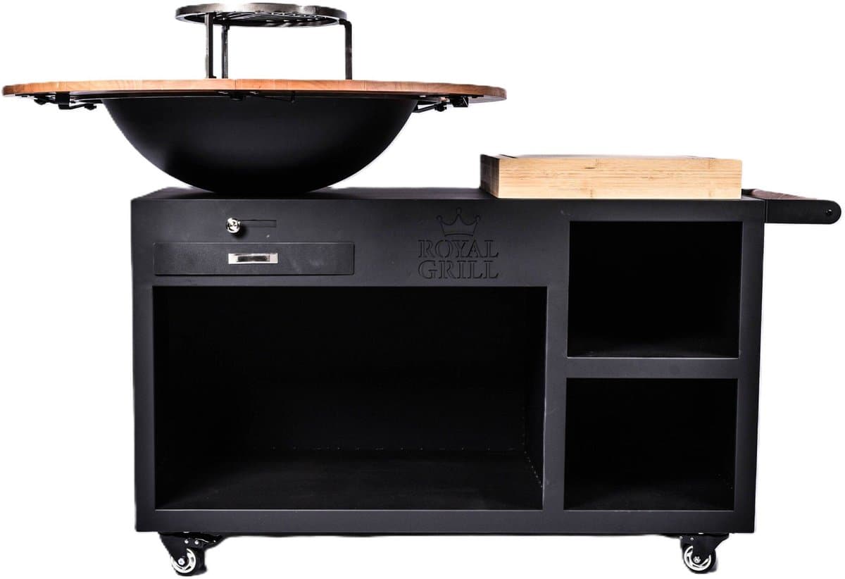 Royal Grill – The President Houtgestookte Plancha BBQ – Black — afbeelding 1