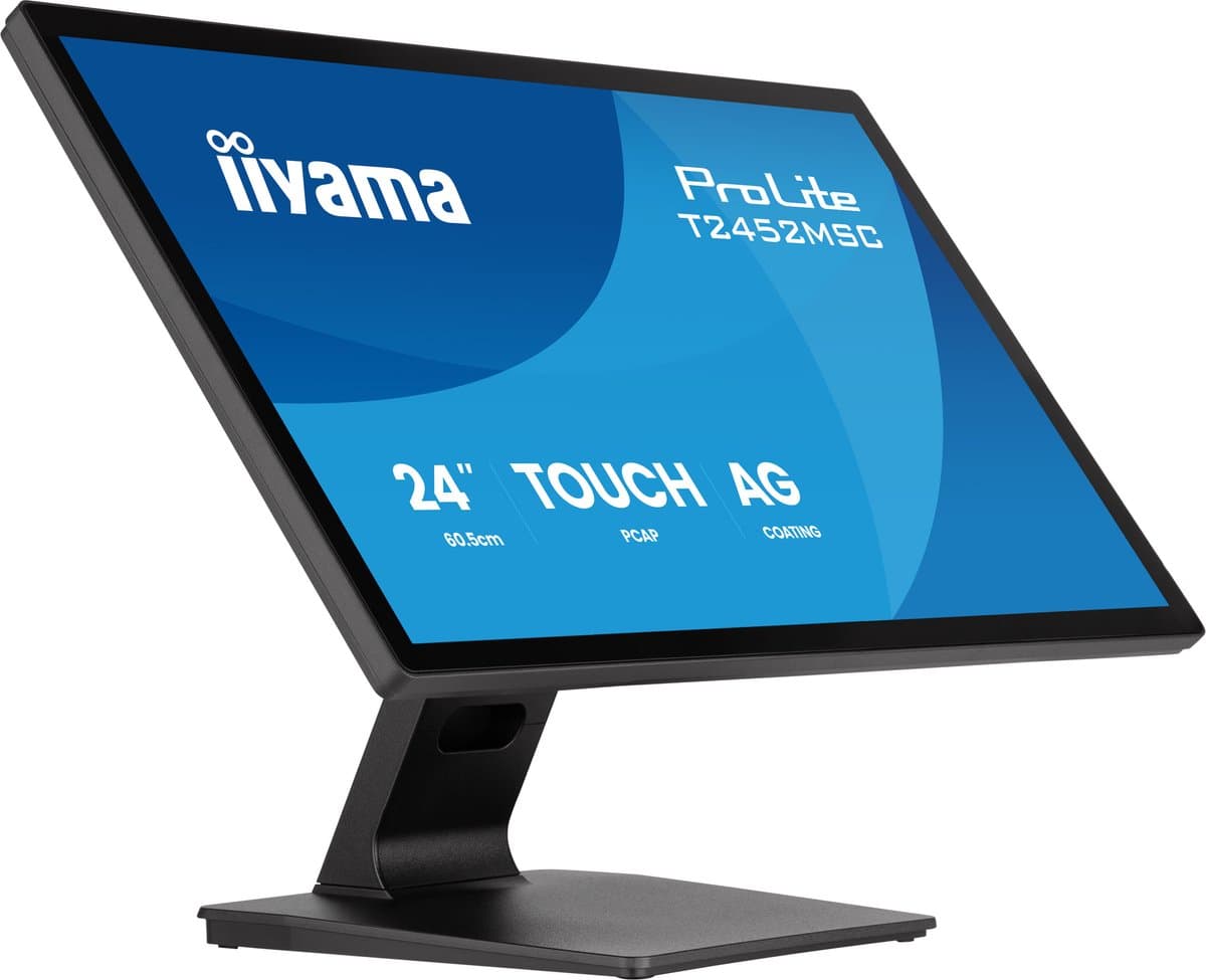 iiyama ProLite T2452MSC-B2AG computer monitor 61 cm (24") 1920 x 1080 Pixels Full HD LED Touchscreen Zwart — afbeelding 1