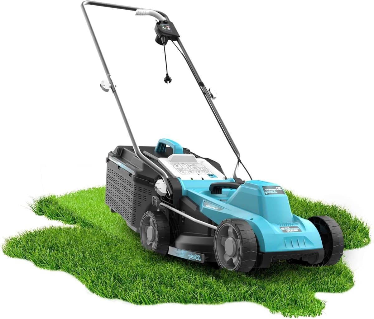 Elektrische Grasmaaier - Grasmaaier - Gazon Onderhoud - BeltDrive Technologie - 33 cm - Grijs en Blauw — afbeelding 1