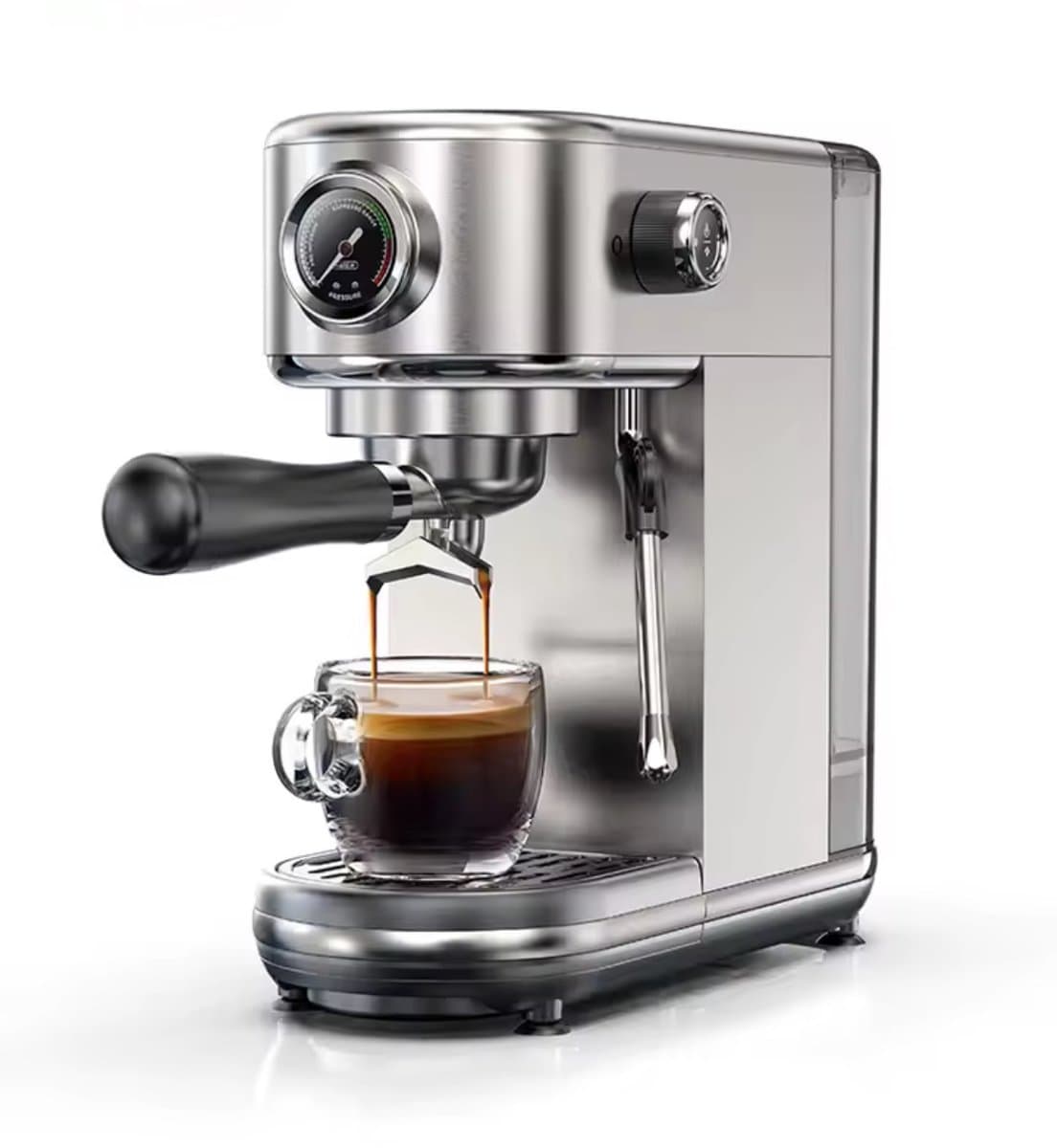Halfautomatische Espressomachine-19 Bar Druk-Professionele Programmeerbare Functies-Optionele Programmabereik-Krachtig Stoomsysteem-Thermo Spiraal Verwarming Systeem & Warme Kopjes Functie — afbeelding 1