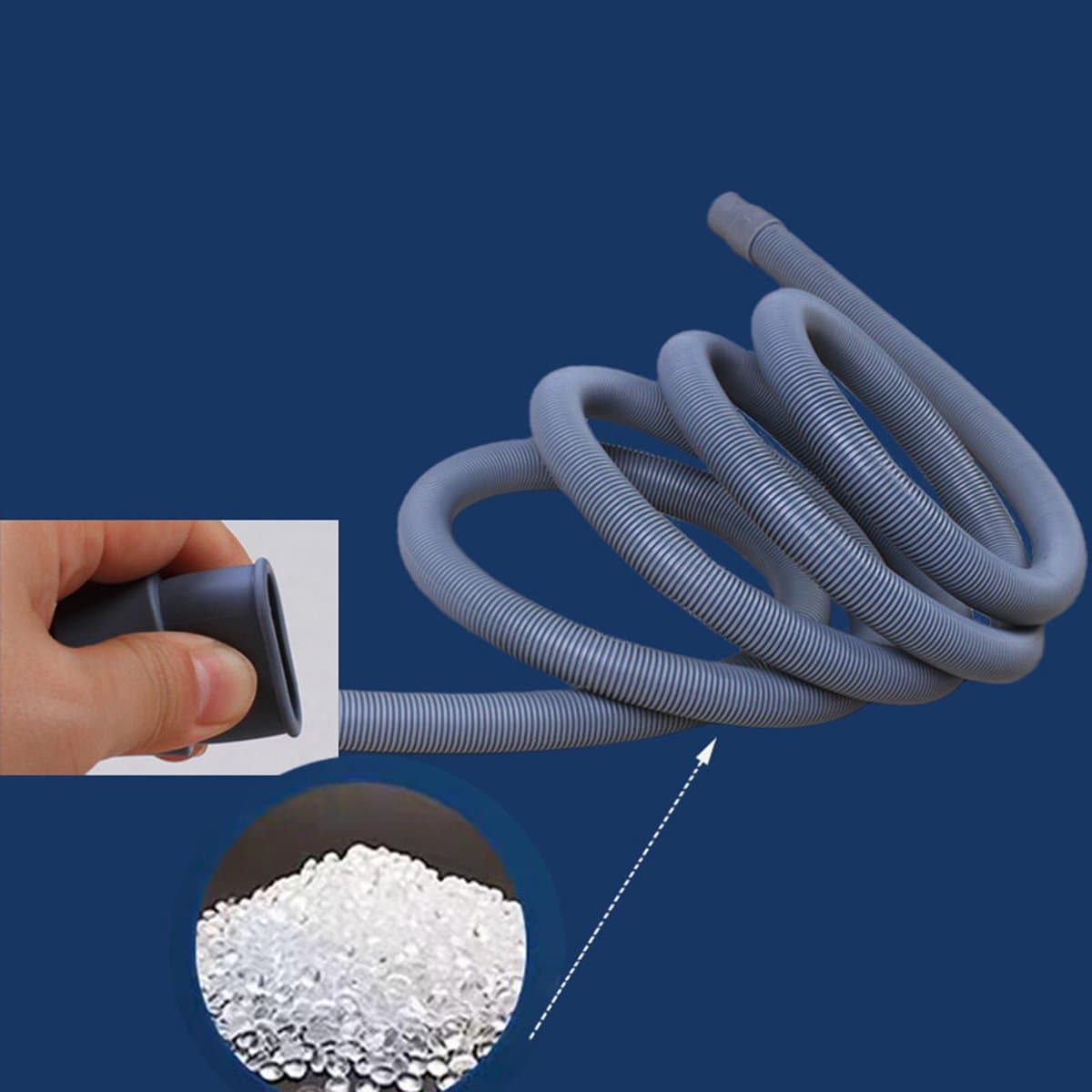Flexibele Afvoerslang - Vervangingsslang voor Afvalwater - Afvoerpijp voor Wasmachine - Binnenaccessoires — afbeelding 1