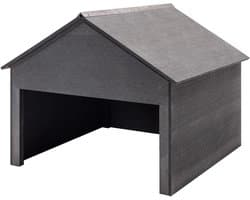 Grasmaaier Huis - Tuinopslag Schuur - Bescherming Tuinmachine - Onderhoudsvrij Composiet - 80x80x70 cm - Grijs