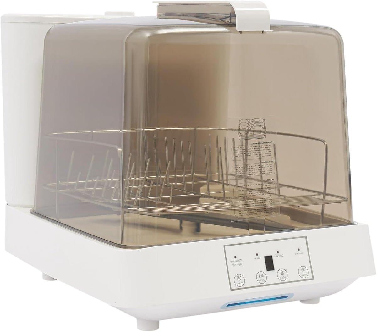 Draagbare vaatwasser - Compacte tafelmodel - Keuken opruimen - Automatische 360° reiniging - 20 Koppen capaciteit - Wit bruin — afbeelding 1