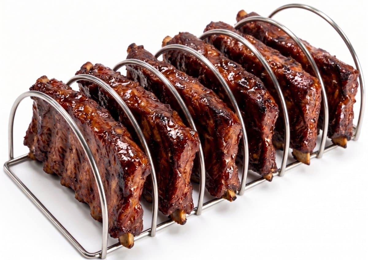 Keij Kamado BBQ Sparerib Rek Large - RVS - voor 6 spareribs — afbeelding 1