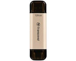 USB Flash Drive - Geheugenstick - Snelle Data Overdracht - Dubbele Poort - 128 GB - Goudkleurig