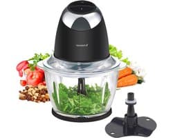Keuken Chopper - Mini Hakker - Ingrediënten Voorbereiden - 2 Snelheden - 500ml Reservoir - Zwart