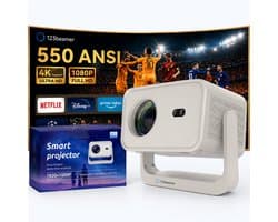 123Beamer - A3 - Prjoector - 10.000 Lumen - Full hd 4K - Android 13
