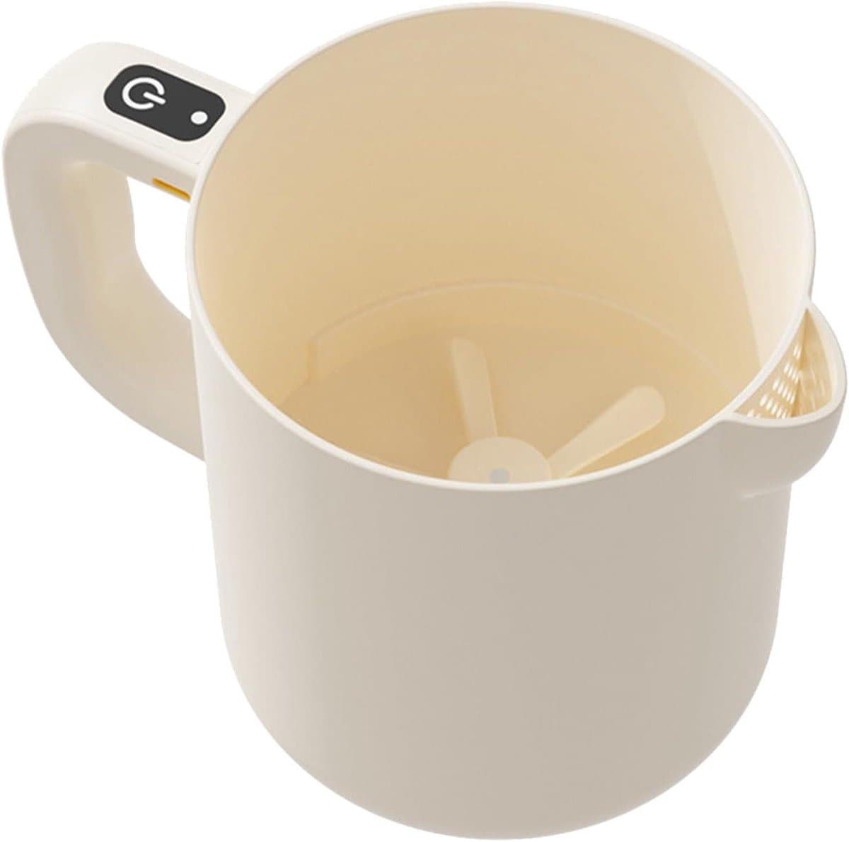 Elektrische Eierklopper - Roomklopper Mixer - Moeiteloos Mixen - Zelfreinigend Mechanisme - 1 Liter Capaciteit - Beige — afbeelding 1