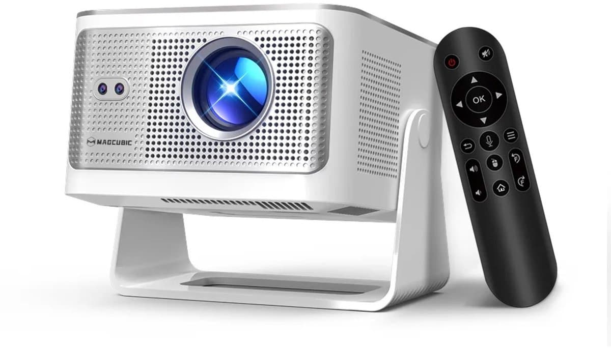 NordHaus Smart Beamer - Android 14 Projector - Draagbare Thuisbioscoop - Native 1080P en 900 ANSI - HY350MAX Voice Control — afbeelding 1