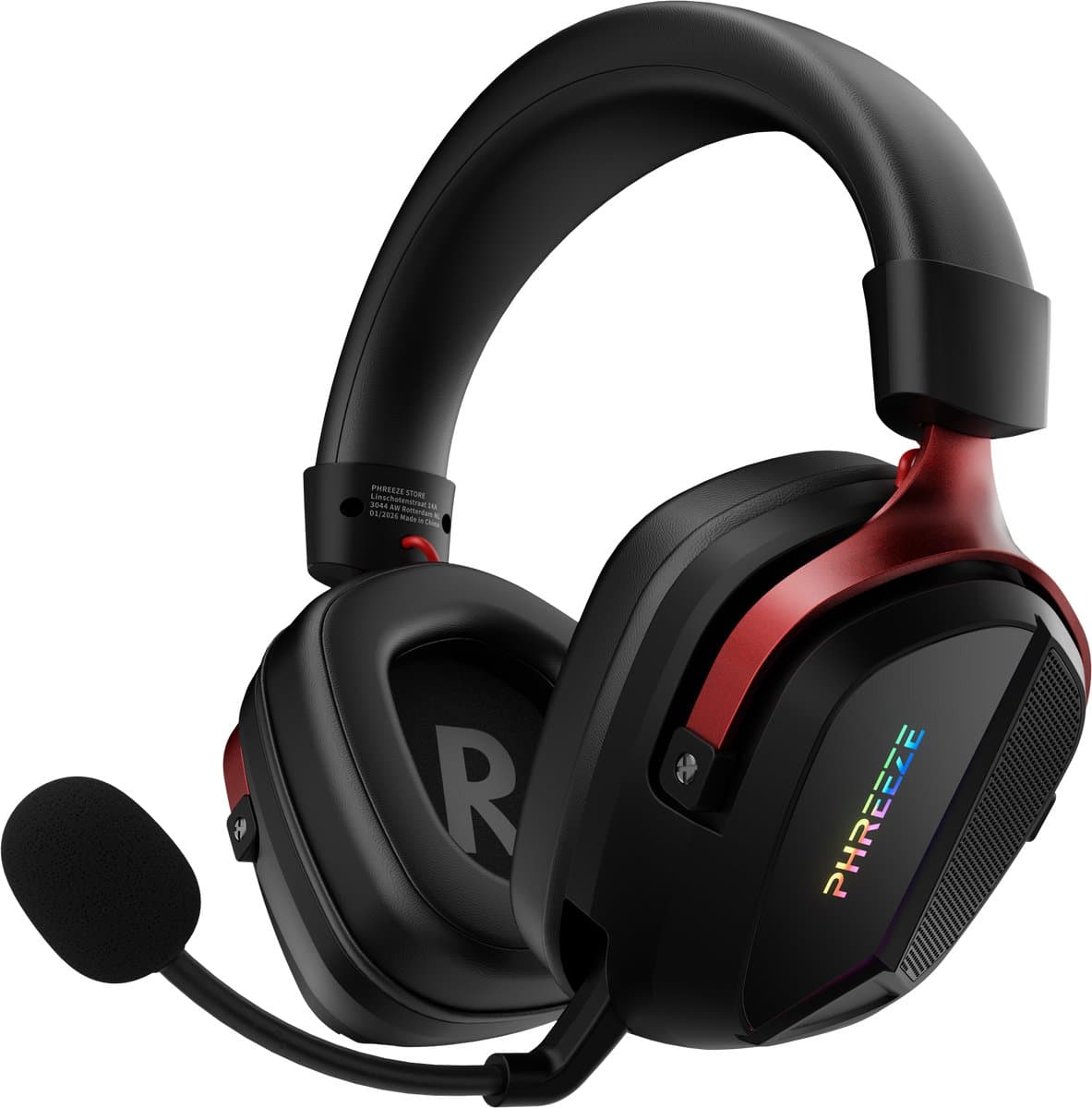 Phreeze GHW5 Gaming Headset Draadloos - Met Microfoon - Bluetooth - USB-C - Noise Cancelling - Wireless Gaming Headset - Gaming Koptelefoon - Headset PC - Geschikt voor PS5, Switch 2, Mobiel — afbeelding 1