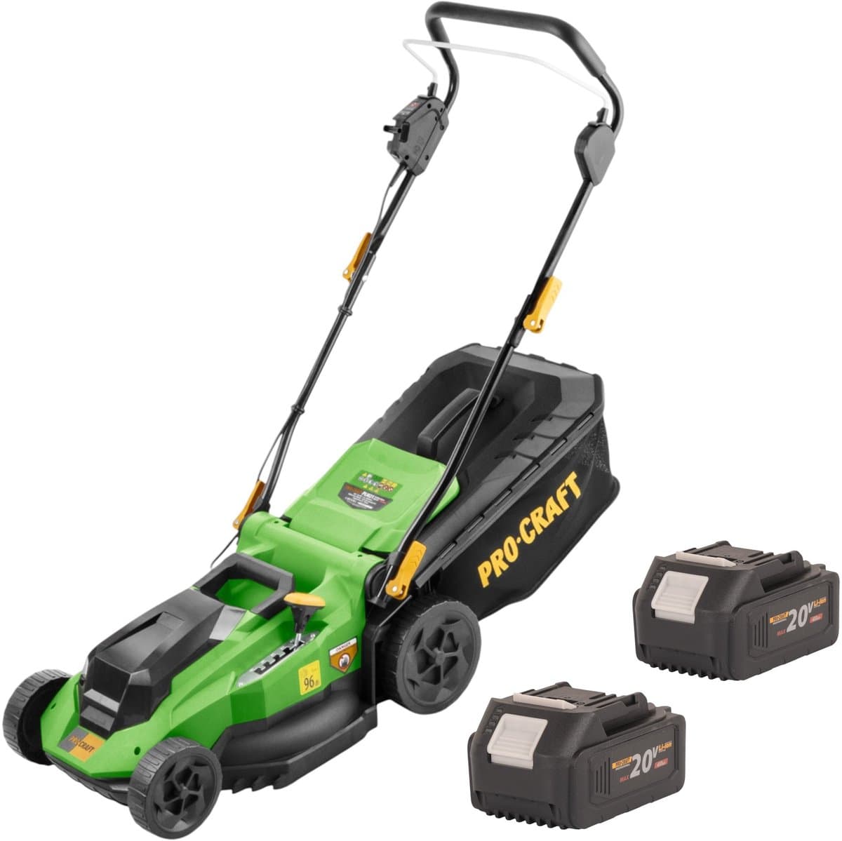 Procraft PLM21bb accu-grasmaaier 40 V (2x 20 V) 380 mm borstelloos + 2x accu 4,0 Ah - zonder oplader — afbeelding 1