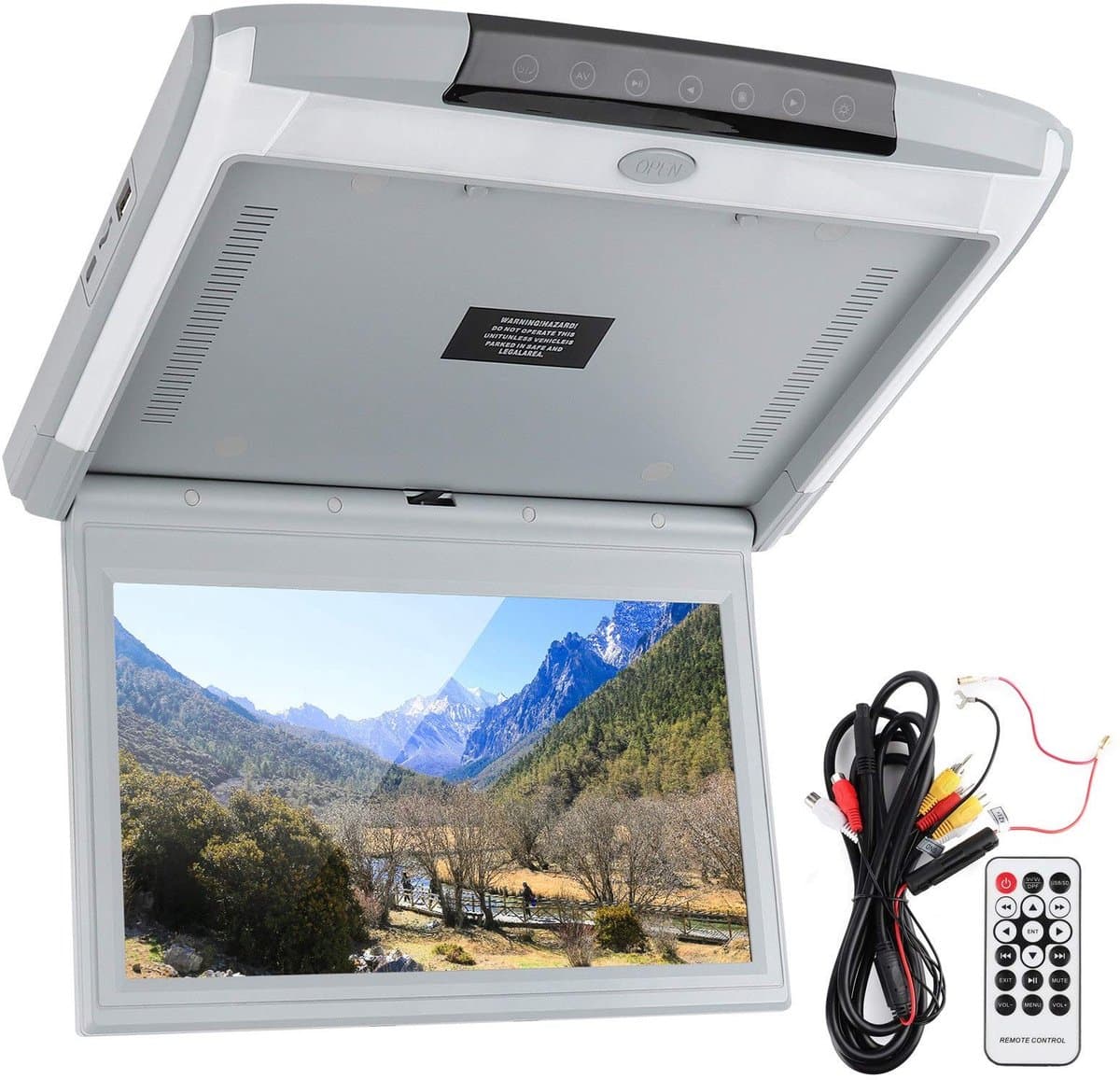 Dailygoody - Autodakmonitor - 11,6-inch HD 1080P TV - Overhead Automonitor - Volledige Kijkhoek - Ondersteunt Afstandsbediening - Geschikt voor A — afbeelding 1