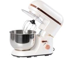 Klarstein Keukenmachine, Kneedmachine met 5 L Kom, 2000 W Professionele Keukenmachine met Deeghaak en Garde, Universele Keukenmachine met 6 Snelheden, Deegmachine voor Mixen, Kneden en Kloppen,2L 1800W - voor Keuken - Zilver